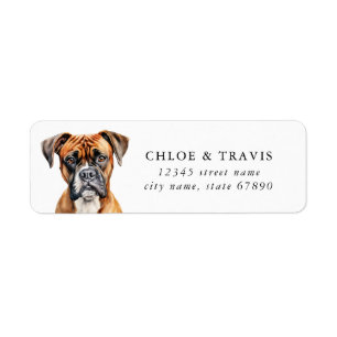 Boxer Dog Return Address Labels