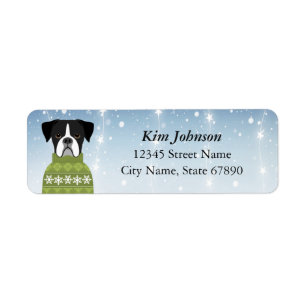Boxer Dog Return Address Labels