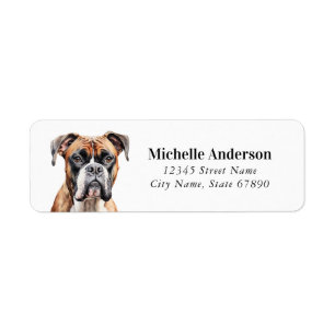 Boxer Dog Return Address Labels