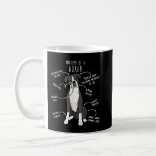 Boxer Dog Reverse Brindle Seal Anatomy Funny Cute Coffee Mug