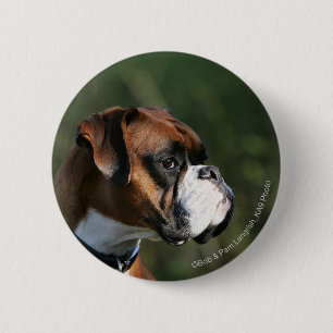 Boxer Dog Side Profile 2 Inch Round Button