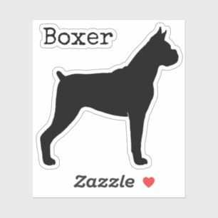 Boxer Dog Silhouette Cool Canine Vinyl Sticker