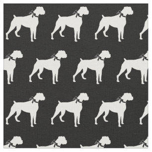 Boxer Dog Silhouette Pet Fabric