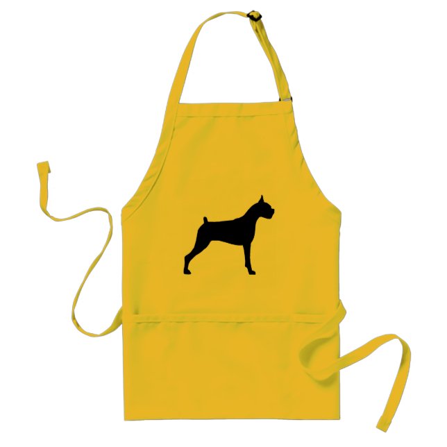 Boxer Dog Silhouette Standard Apron (Front)