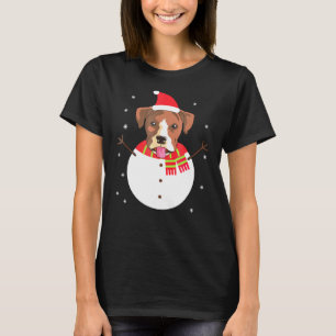 Boxer Dog Snowman Christmas Gif T-Shirt