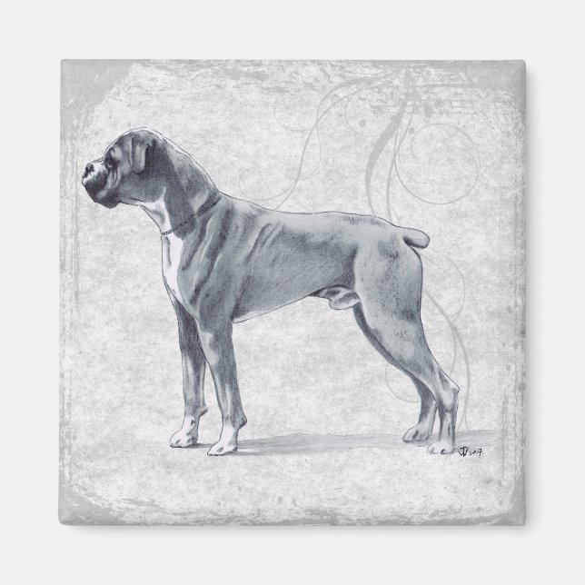 Boxer Dog Standing Magnet (Front)