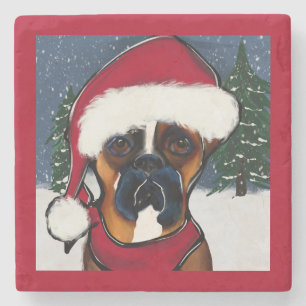 Boxer Dog Stone Coaster