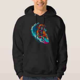 Boxer Dog Surfing Hoodie