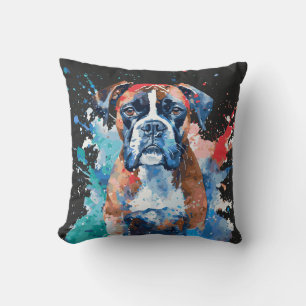 Boxer Dog Throw Pillow