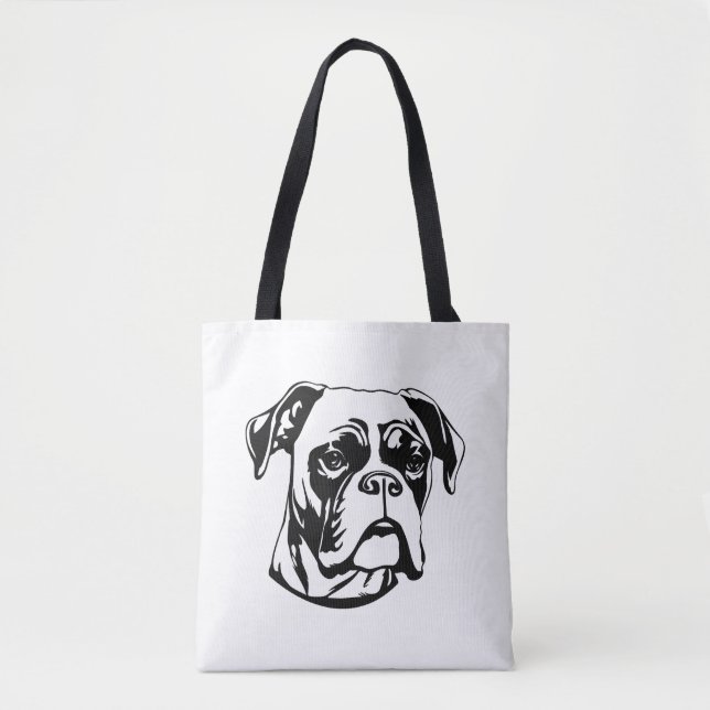 Boxer Dog Tote Bag (Front)