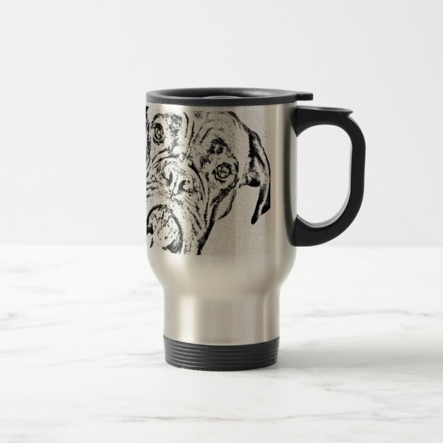 Boxer Dog Travel Mug (Right)