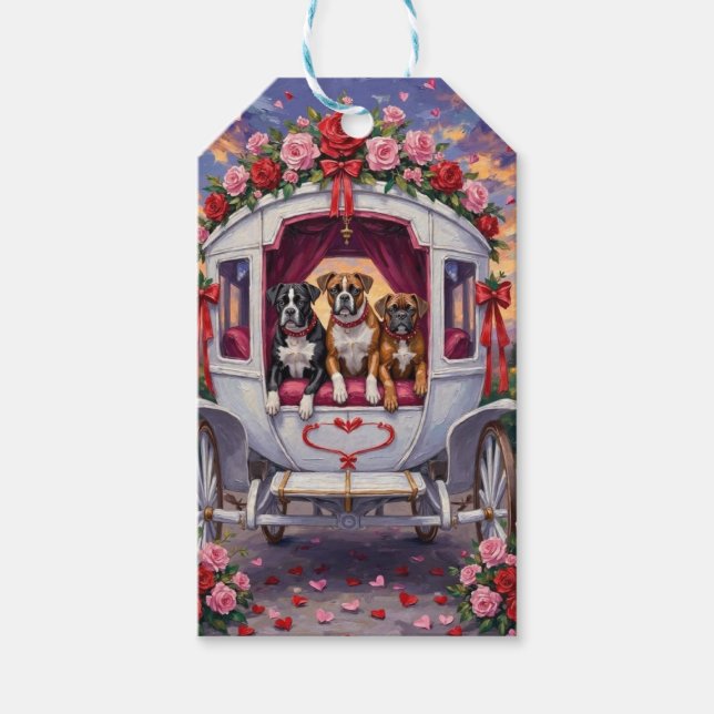 Boxer Dog Valentine's Day  Gift Tags (Front)