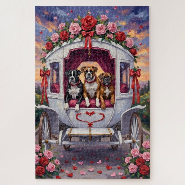 Boxer Dog Valentine's Day  Jigsaw Puzzle (Vertical)