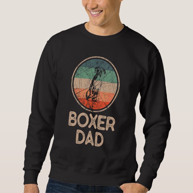 Boxer Dog  Vintage Boxer Dad Sweatshirt (Front)