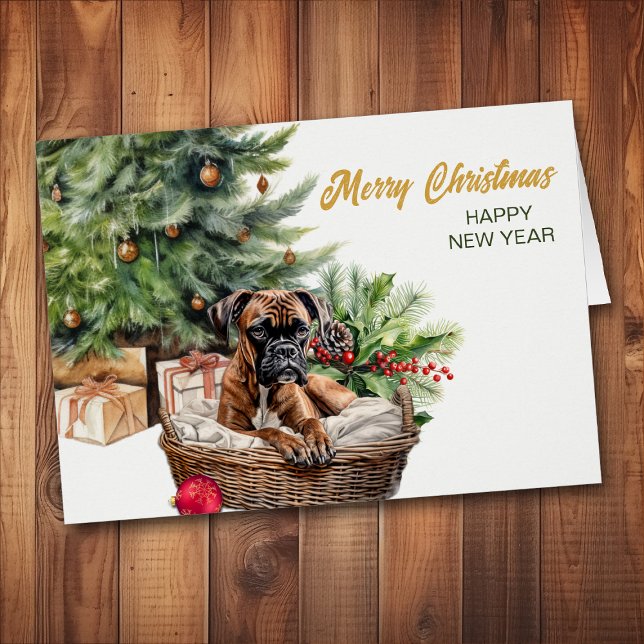 Boxer Dog Wicker Basket Christmas Tree (Creator Uploaded)