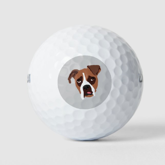 Boxer Dog Wilson Ultra 500 Distance Golf Ball (Front)