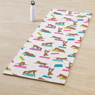 Boxer dog yoga pose mat