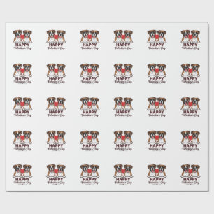 Boxer Dogs Happy Valentines Day Vintage Wrapping Paper