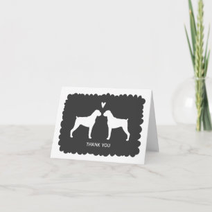 Boxer Dogs Wedding Thank You Card