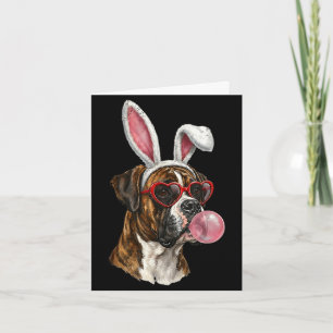 Boxer easter bunny dog lover  card