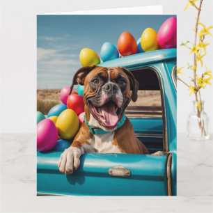 Boxer Easter Eggs Card