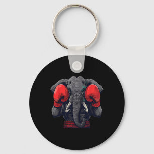 Boxer Elephant With Boxing Gloves Kickboxing Funny Keychain
