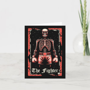 Boxer Fighter - Sparring Gloves Boxing Skeleton Ta Card