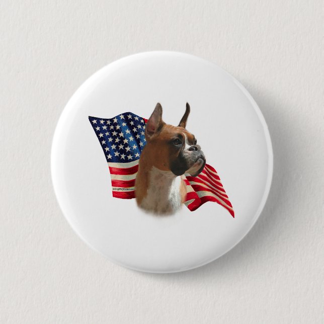 Boxer Flag 2 Inch Round Button (Front)