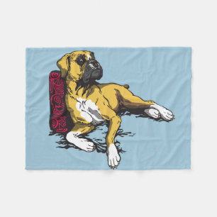 boxer fleece blanket
