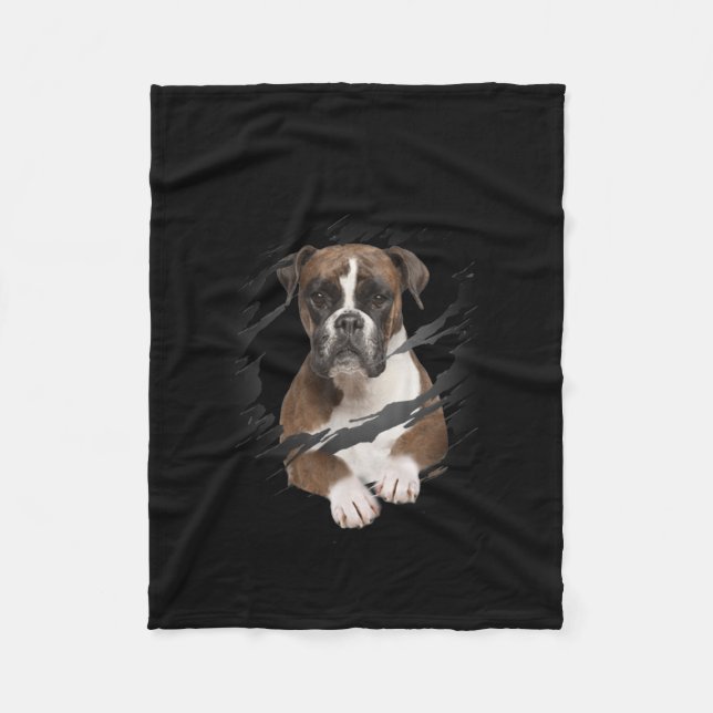 Boxer Fleece Blanket (Front)