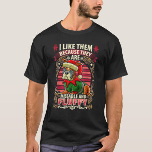 Boxer Fluffy Christmas Dog Santa Claus  T-Shirt