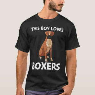 Boxer For Boys Kids Boxer Dog Breed Pet T-Shirt