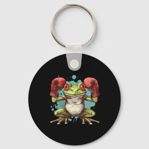 Boxer Frog With Boxing Gloves Kickboxing Funny Box Keychain