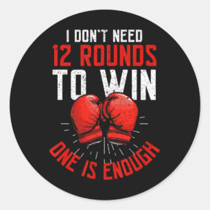 Boxer Funny Boxing Classic Round Sticker