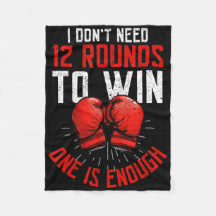 Boxer Funny Boxing  Fleece Blanket