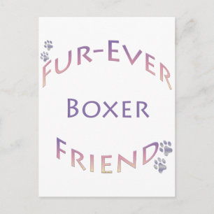 Boxer Furever Postcard