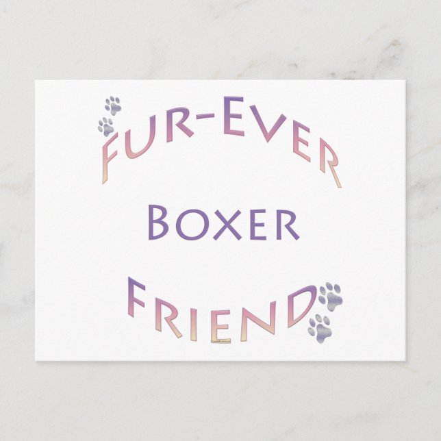Boxer Furever Postcard (Front)