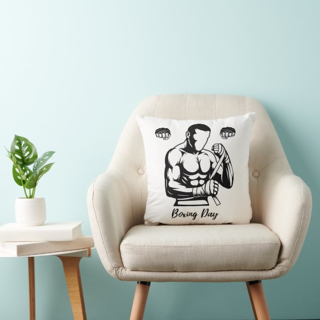 BOXER GIFT FOR MEN THROW PILLOW (Chair)