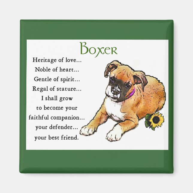 Boxer Gifts Magnet (Front)