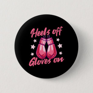 Boxer Girl Martial Arts Boxing Box Club 2 Inch Round Button
