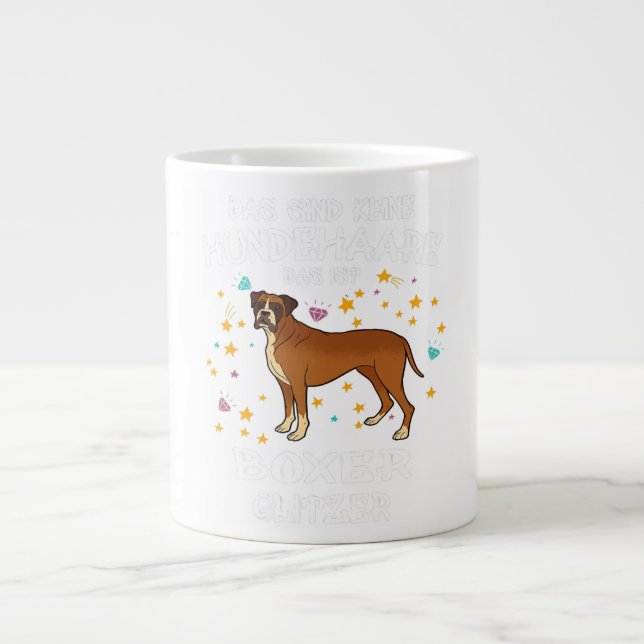 Boxer Glitter Dog Pet Lover Gift Ideas Large Coffee Mug (Front)