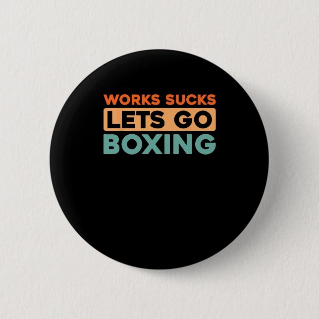 Boxer Gloves - Fighter Sparring Boxing  2 Inch Round Button (Front)