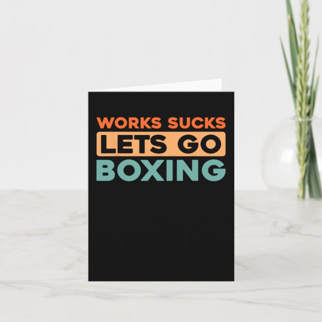 Boxer Gloves - Fighter Sparring Boxing  Card (Front)
