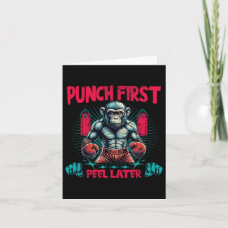 Boxer Going Ape Punch First Boxing Monkey  Card
