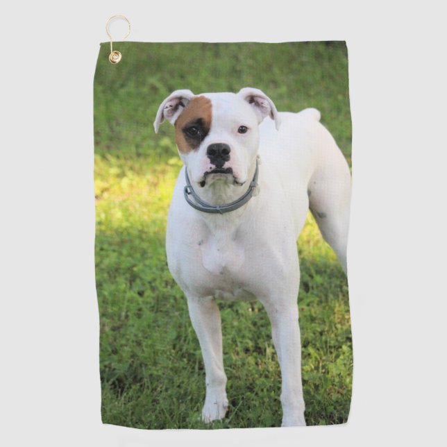 Boxer Golf Towel (Front)