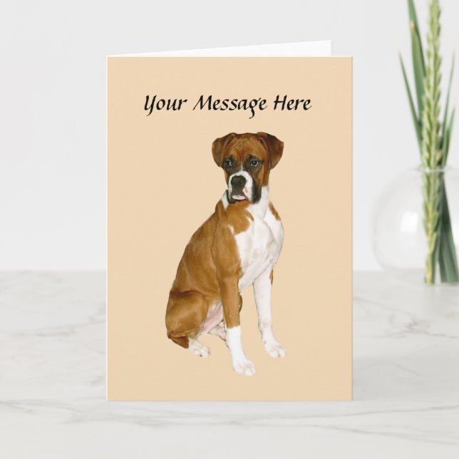 Boxer Greeting Card (Front)