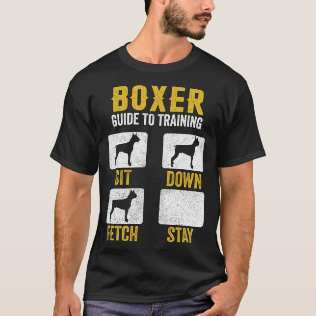 Boxer Guide To Training  Dog Mom Dad  Owners T-Shirt (Front)