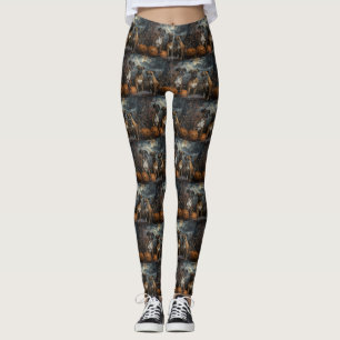 Boxer Halloween Night Doggy Delight Leggings