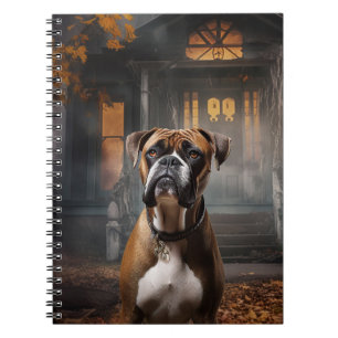 Boxer Halloween Scary Notebook