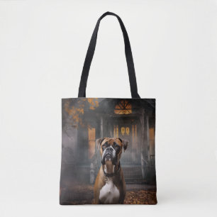 Boxer Halloween Scary Tote Bag